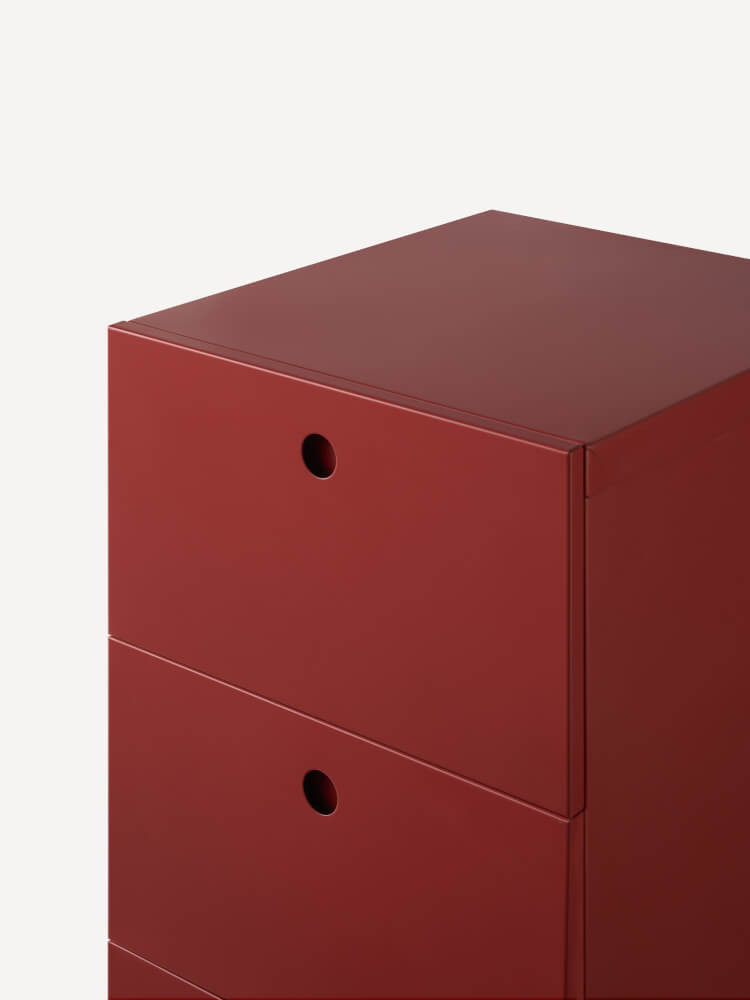 ตู้ลิ้นชัก 3 ลิ้นชัก LEECO LC03-B TERRACOTTA RED